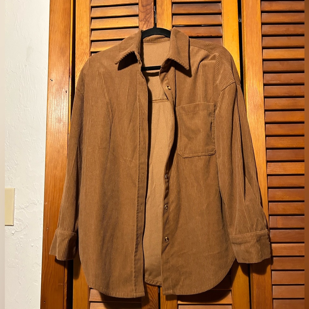Copper, corduroy button down